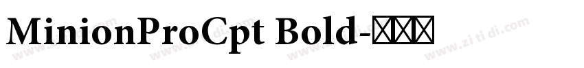 MinionProCpt Bold字体转换